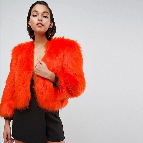 ASOS Jackets & Blazers - Faux Fur Waist Length Jacket